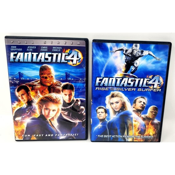 Lot of 2 Fantastic Four & Fantastic Four: Rise of the Silver Surfer (DVD, 2007) - Picture 1 of 6
